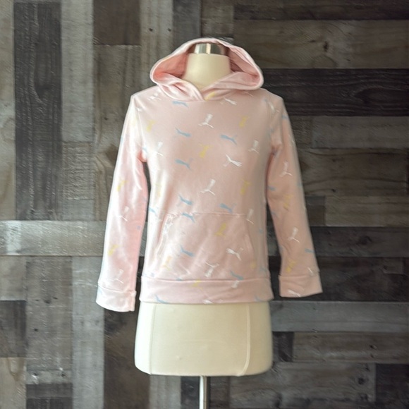 PUMA pull over hoodie girls medium pink pastel Softgirl sporty athletic school - Picture 12 of 12